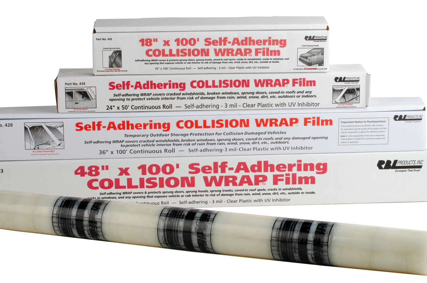 RBL 433 - Collision Wrap Film - 48in x 100ft