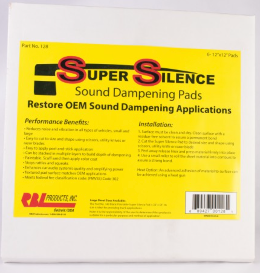 RBL 128 - Super Silent Sound Dampening Pads