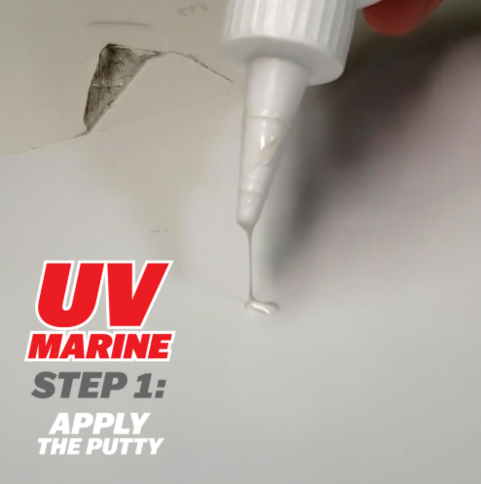 RBL UV891 - Bright White UV Putty With Rechargeable Handheld UV Light