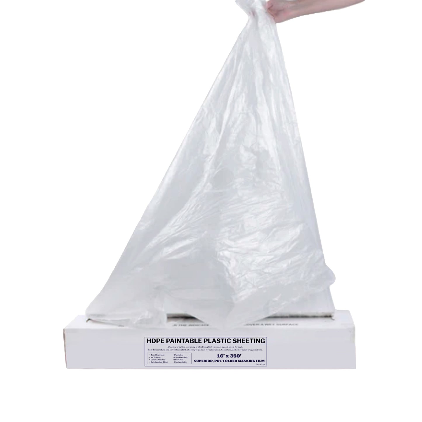 HDPE Paint Overspray Plastic Sheeting - Two Sizes Available