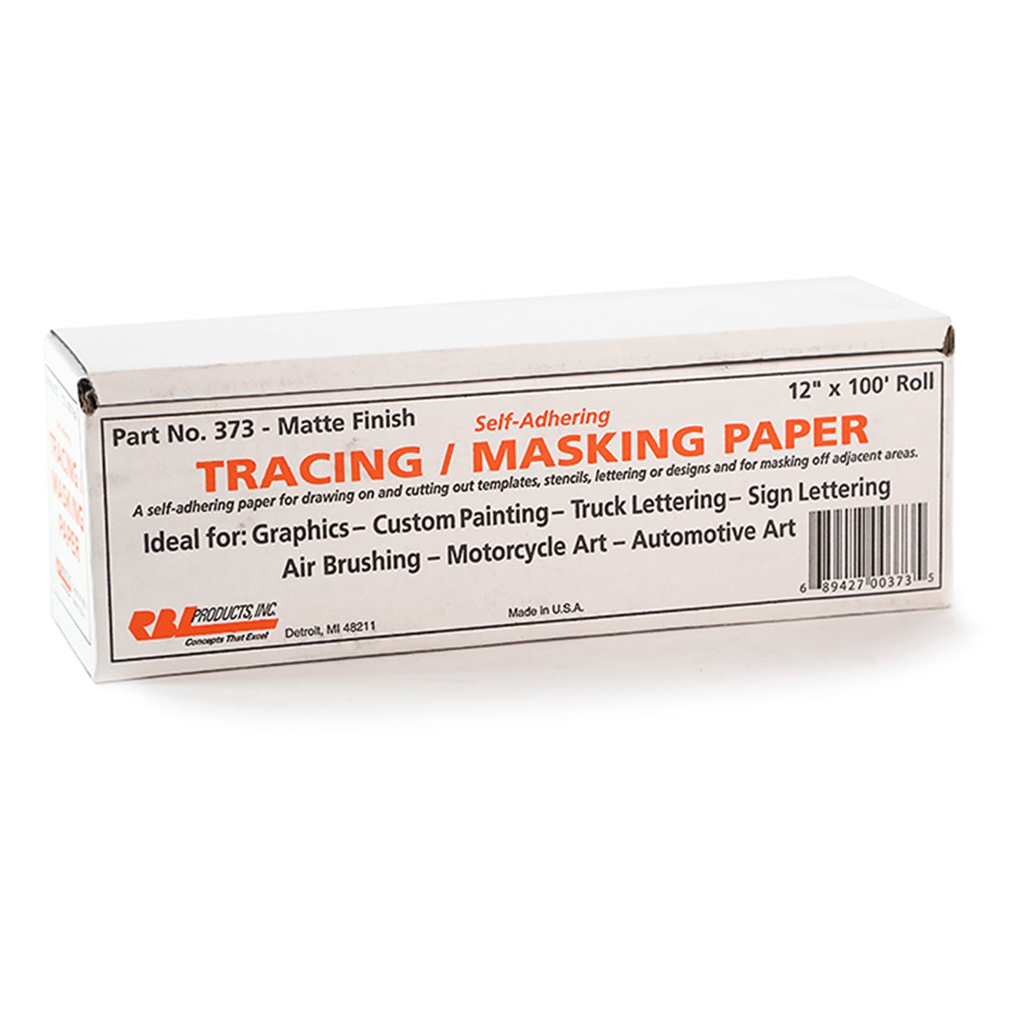 Tracing/Masking Paper Roll, Matte Finish - Four Sizes Available