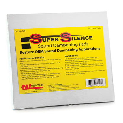 Super Silence Sound Dampening Pads - Six 12" x 12" Pads