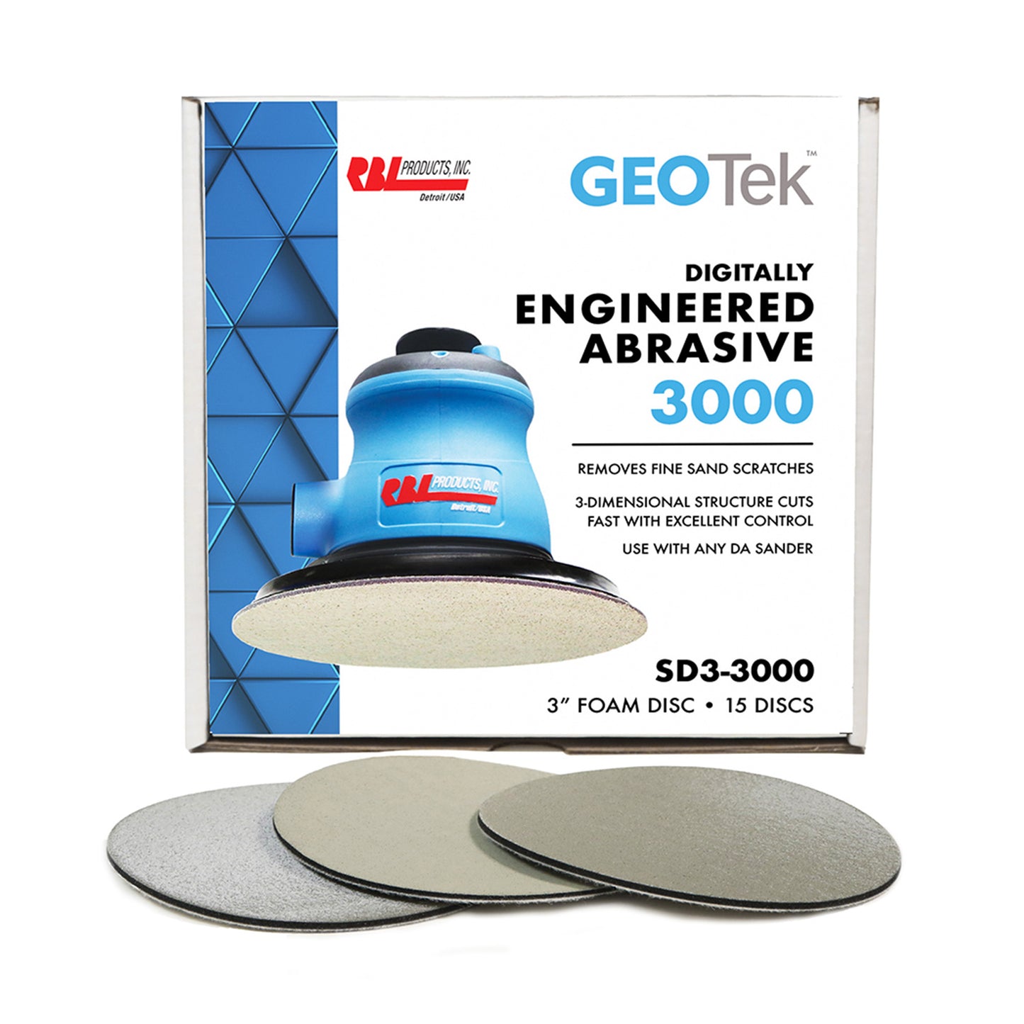 GEOTek™ Engineered Abrasive Foam Discs - 3000 Grit