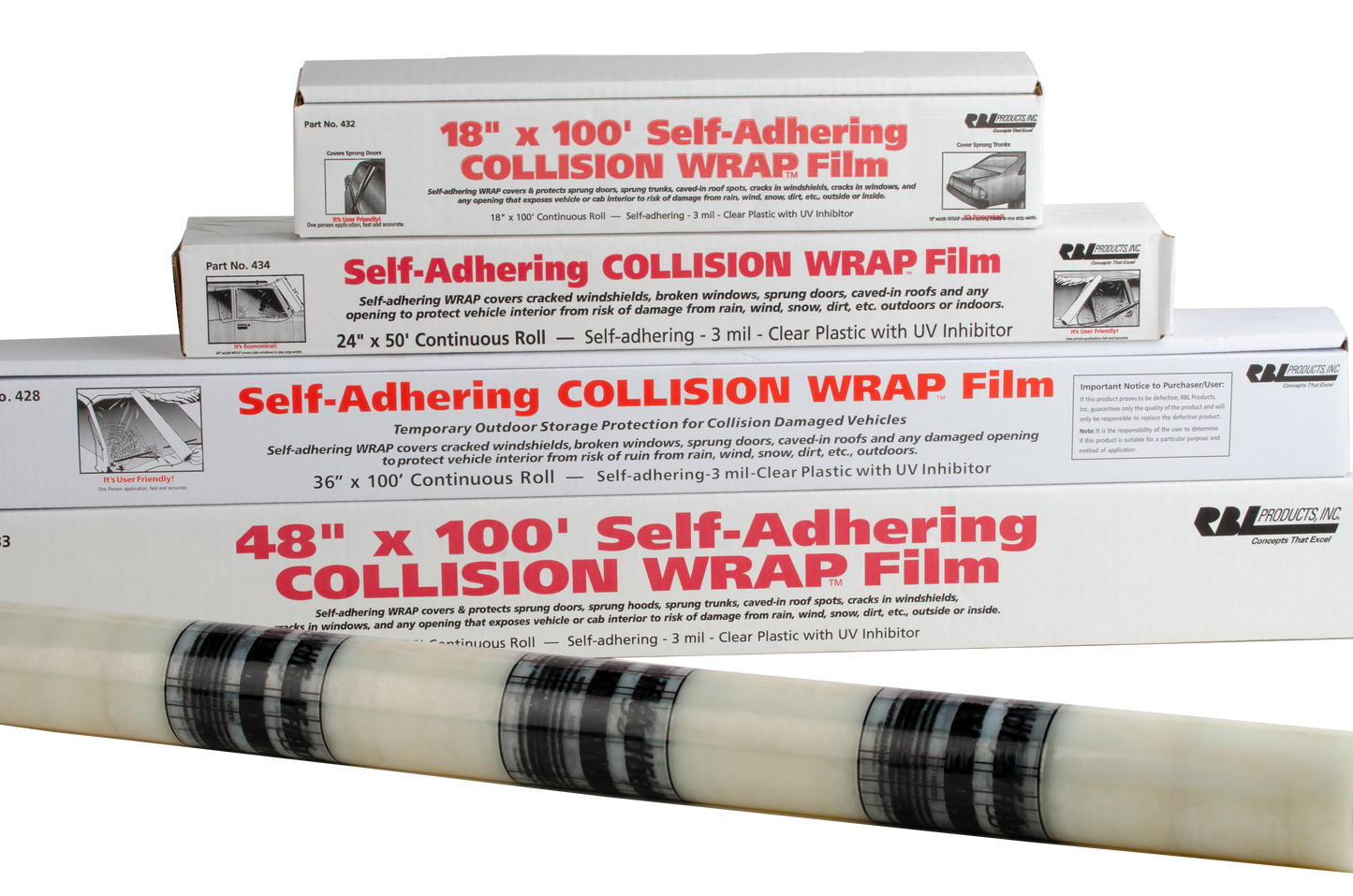 RBL 428 - Collision Wrap Film - 36in x 100ft